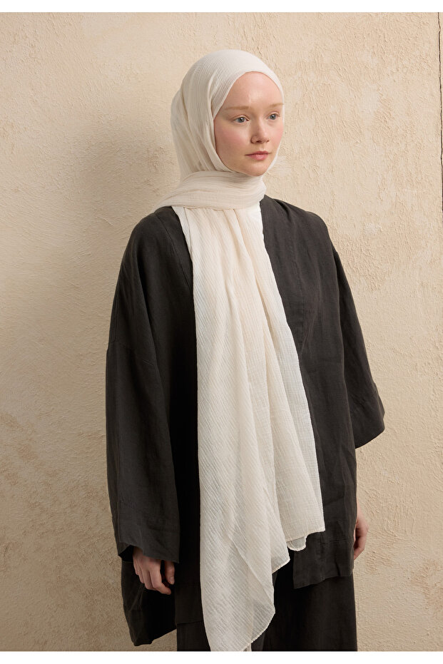 شال مودال مربعات لؤلؤي - 1