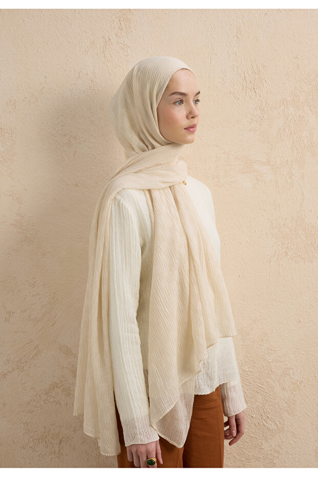 MODAL DAMALI ŞAL BEJ - 4