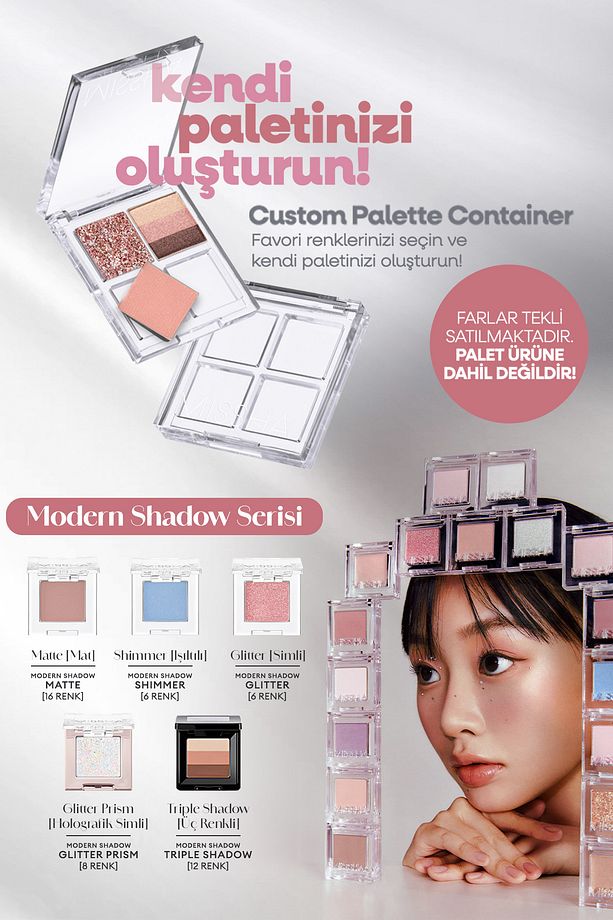 Yumuşak Dokulu, Dökülme Yapmayan Mat Tekli Göz Farı Modern Shadow (MPK07SUGAR DROP) - 4