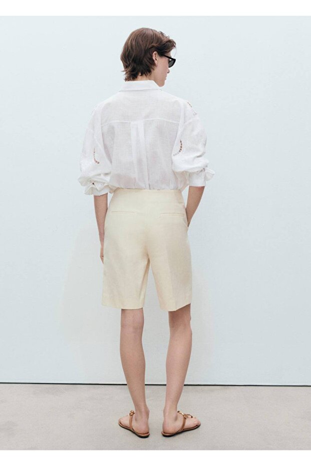 İşlemeli geniş kesim gömlek - 4