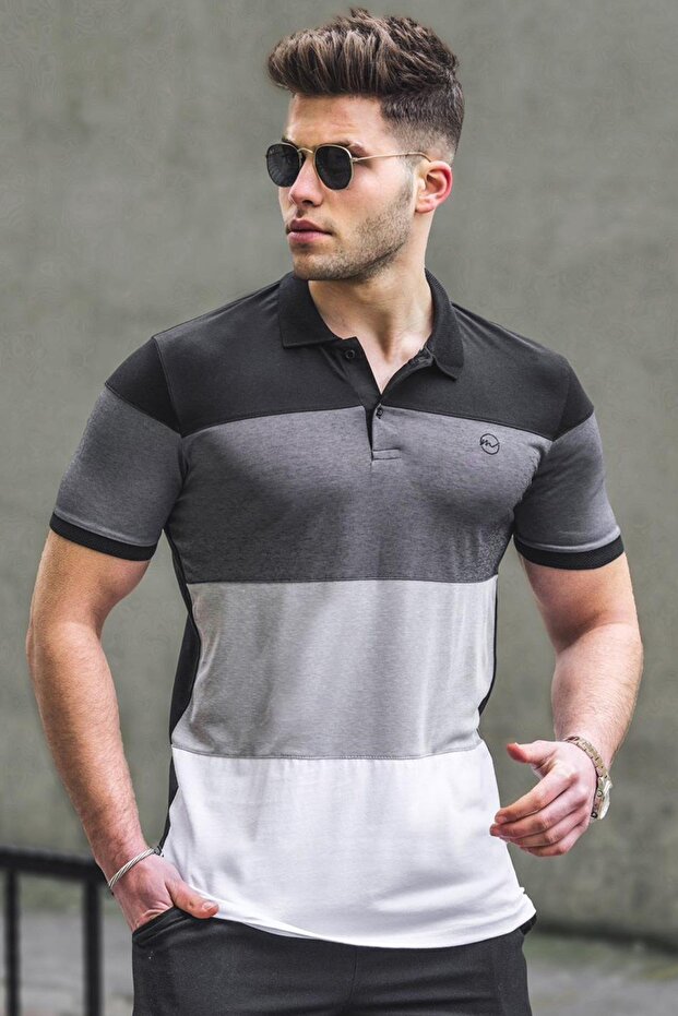 Black Polo Neck Men's T-Shirt 5103