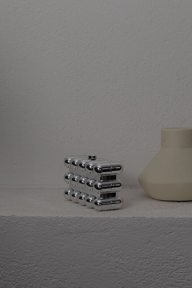 Metallic Rectangular Bag - 2