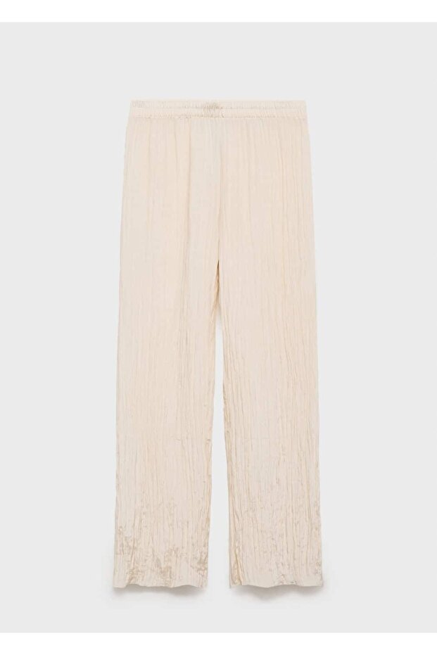 Pileli düz pantolon - 3