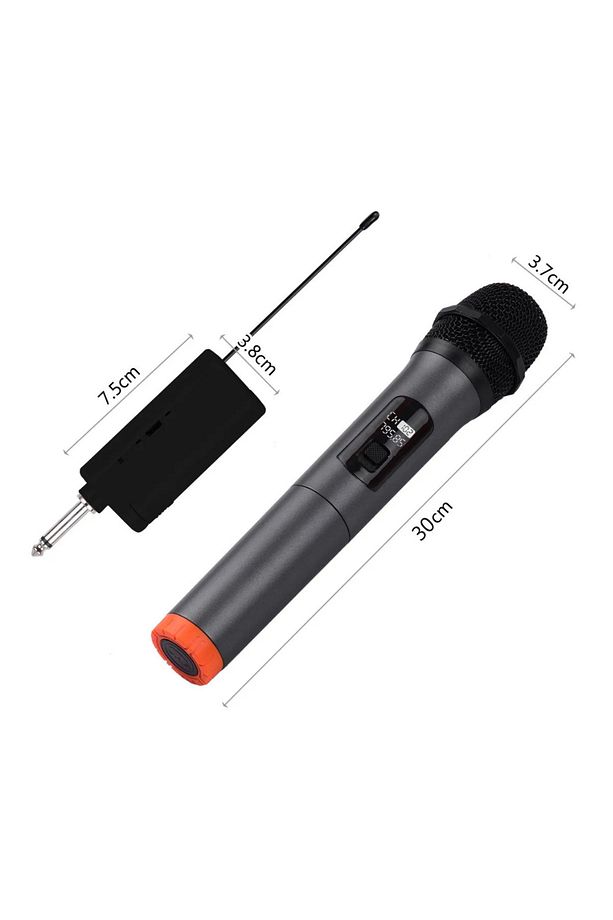 Amfi Kablosuz Bluetooth Karaoke Mikrofon 2 li set Jack Ve Aux Girişli Cihazlara Amfilere Uygun - 2
