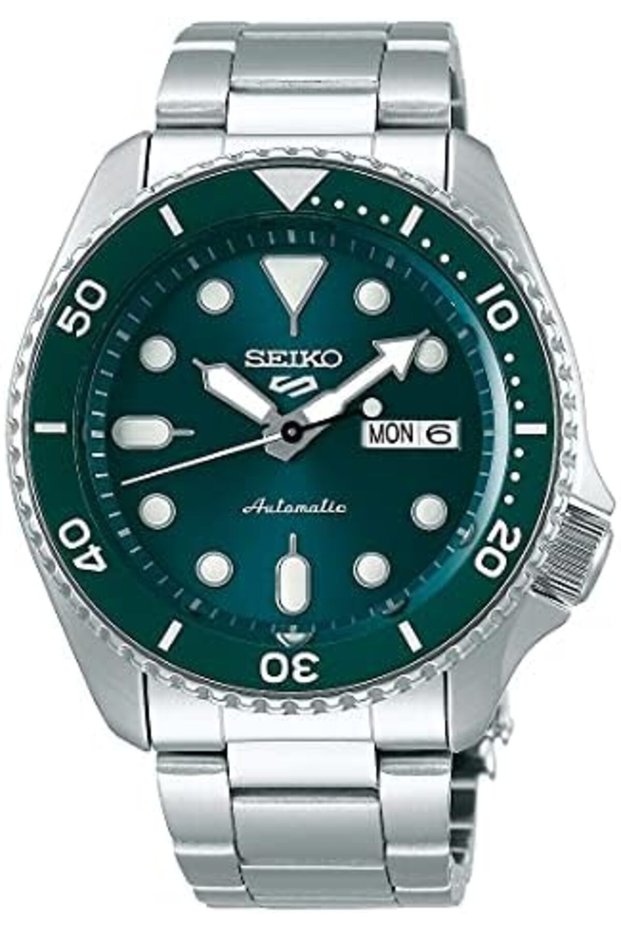 Men's Analogue Automatic Watch Seiko 5 Sports, Green, 1K1, 1K1