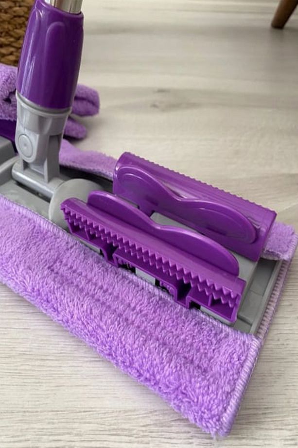 Portatif Saplı Cam Duvar Yüzey Temizlik Mopu Mikrofiber Mandallı Mop - 4