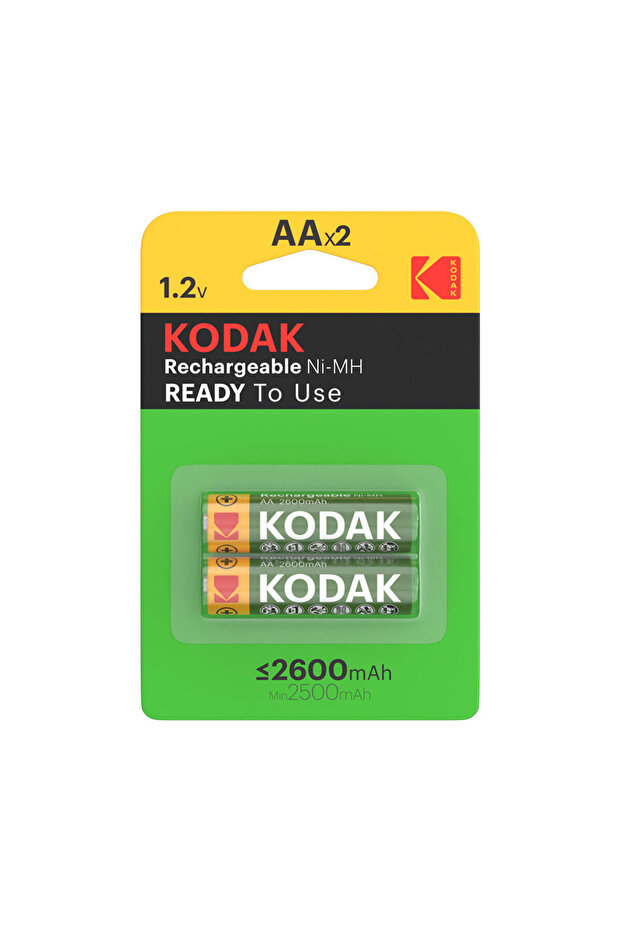 Kodak AA 2-Cells 2600mAh Ni-MH 1.2V HR6 - MN1500 Rechargeable Batteries