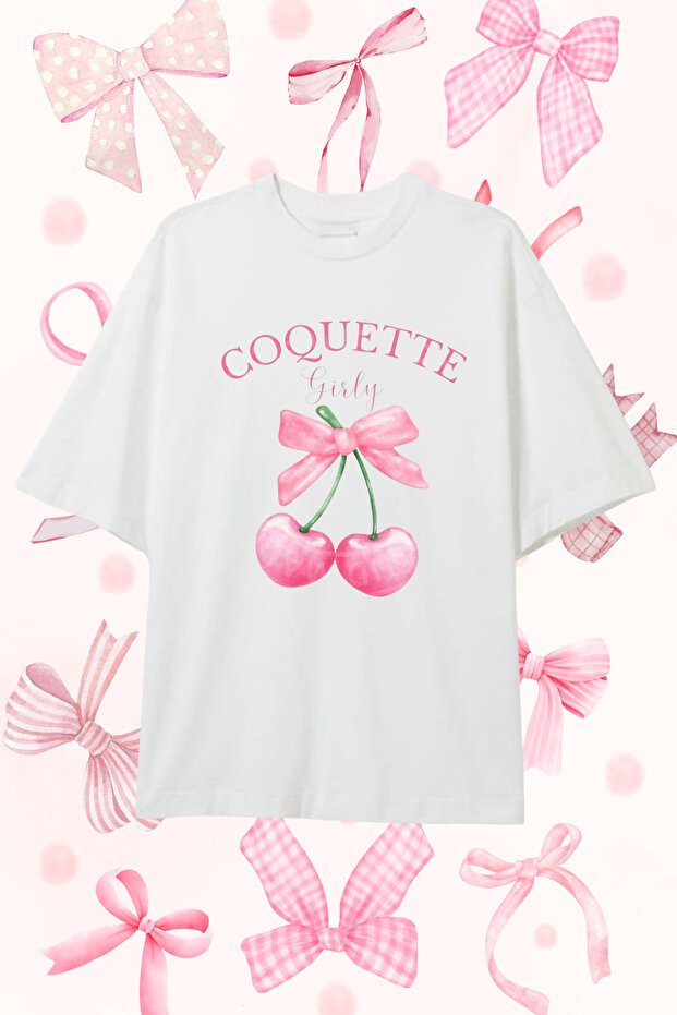 Coquette Printed Oversize T-Shirt