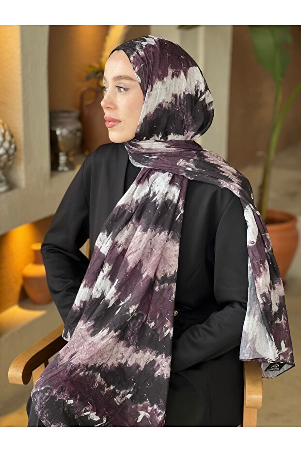 İlkbahar Ritm Desen Bambu Şal - 1