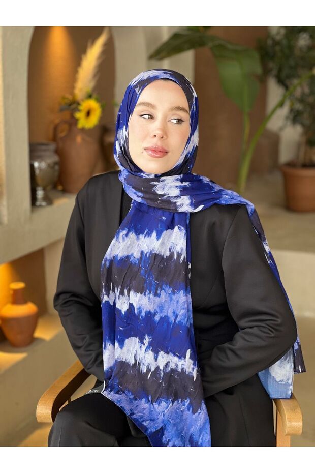 İlkbahar Ritm Desen Bambu Şal - 3