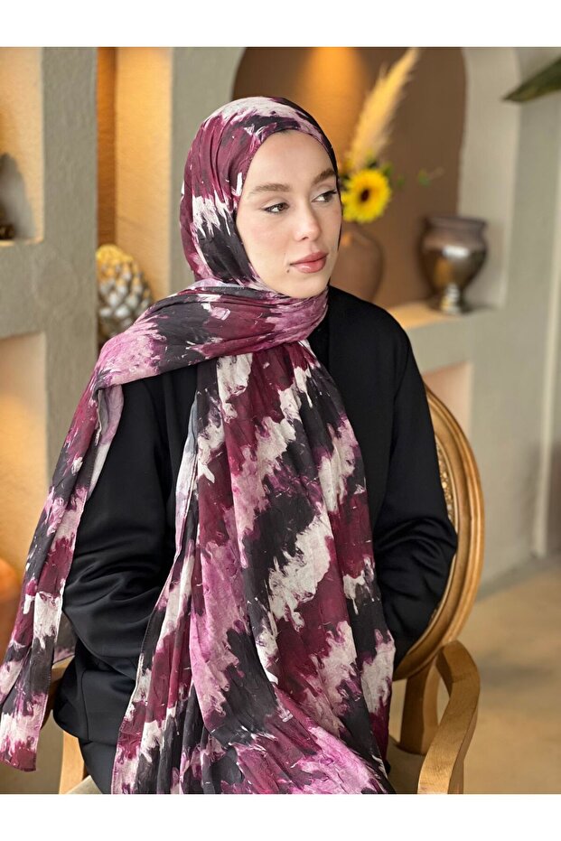 İlkbahar Ritm Desen Bambu Şal - 1