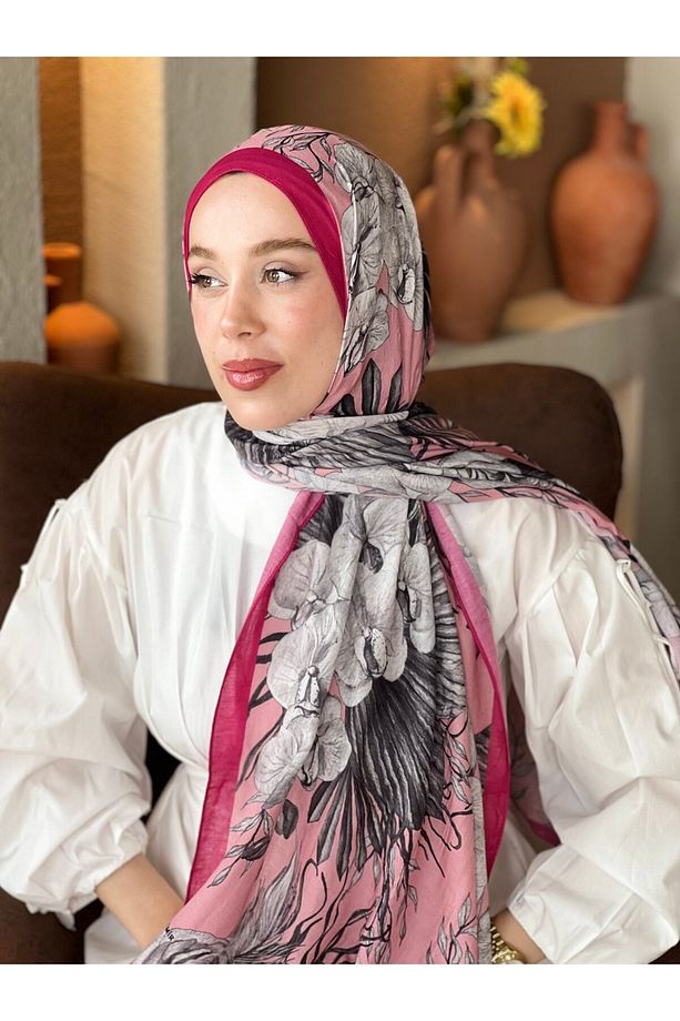 Botanika Desen Bambu Şal - 3