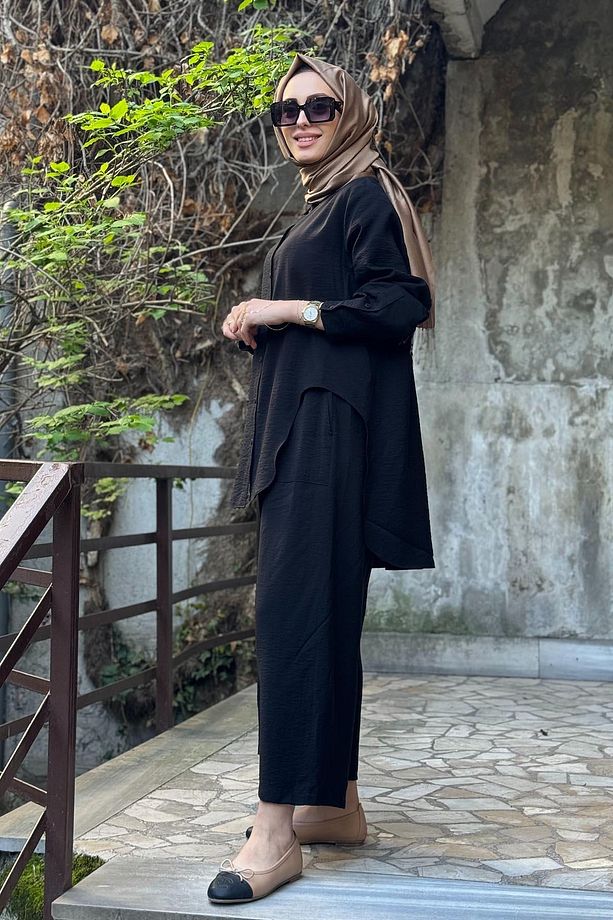 Nancy Gömlekli Takım Cl25y02cl382601 Siyah - 2