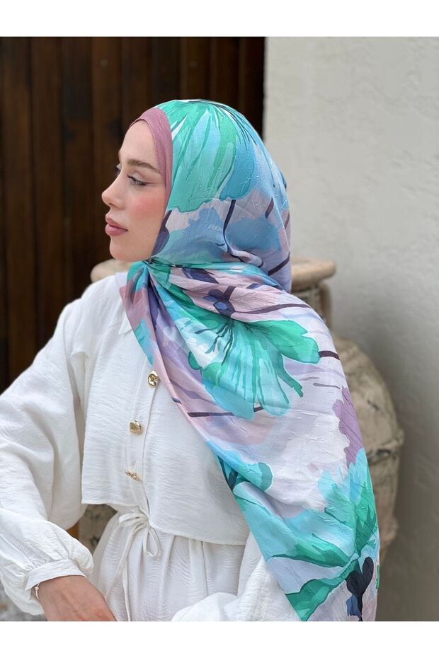 Rapsodi Desen Bambu Şal - 3