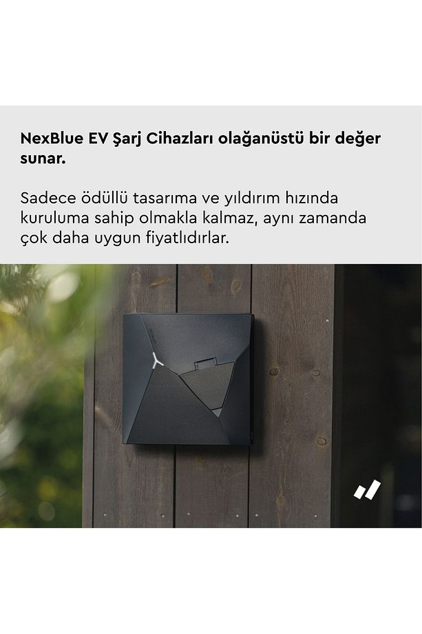 Elektrikli Araç Şarj Cihazi - Duvar Tipi 22kw Ev Tipi Şarj Istasyonu - Edge Grey (GRİ) - 3