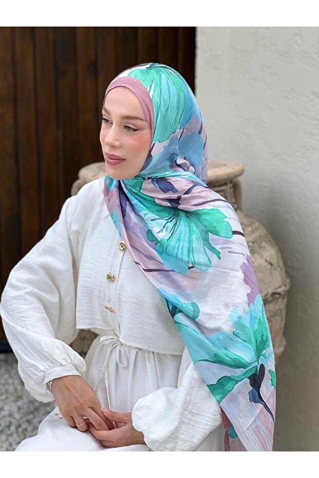 Rapsodi Desen Bambu Şal - 1