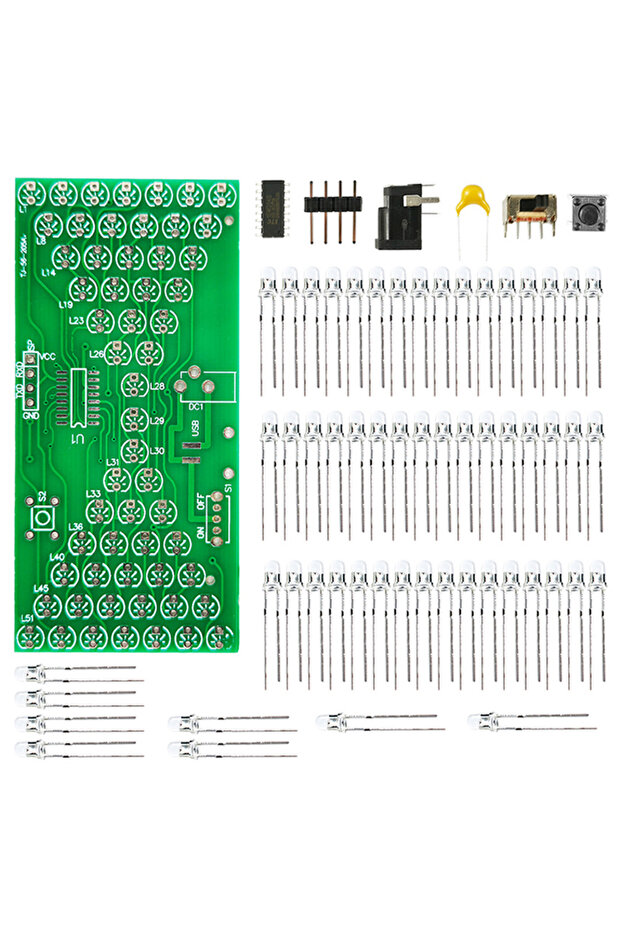 Parts 5V Electronic Hourglass DIY Kit Funny Electric Production Kits Precise With LED Lamps Double L