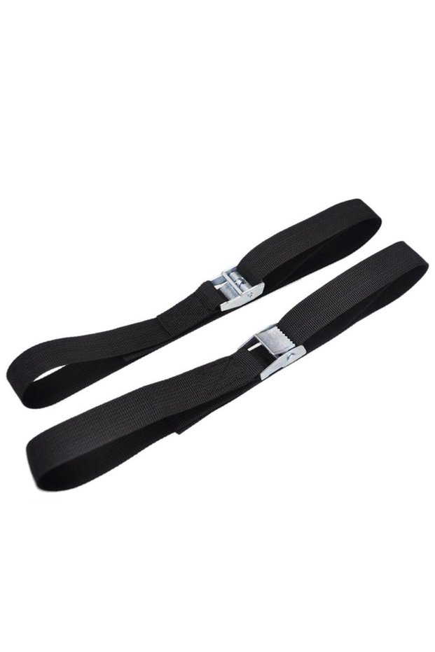 2Pcs 2Pcs 40cm Black Buckle Tie-Down Belt Car Luggage Bag Cargo Straps for Car Motorcycle Metal Buck