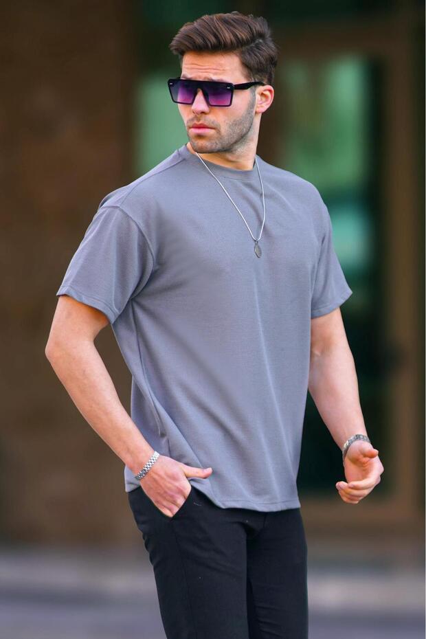 Füme Basic Oversize Erkek Tişört 7010 - 1