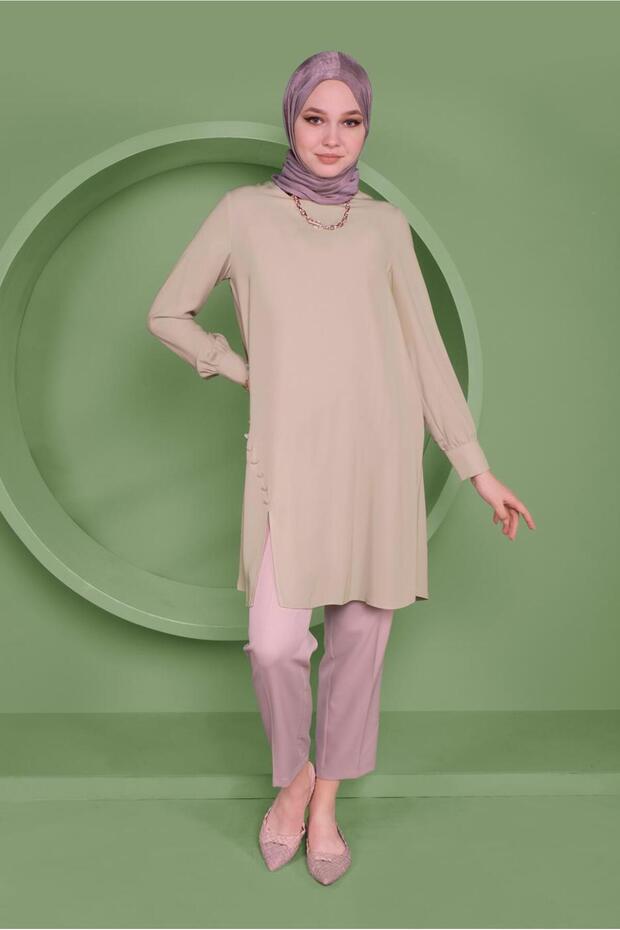 تونيك بأزرار جانبية 41351 - 1