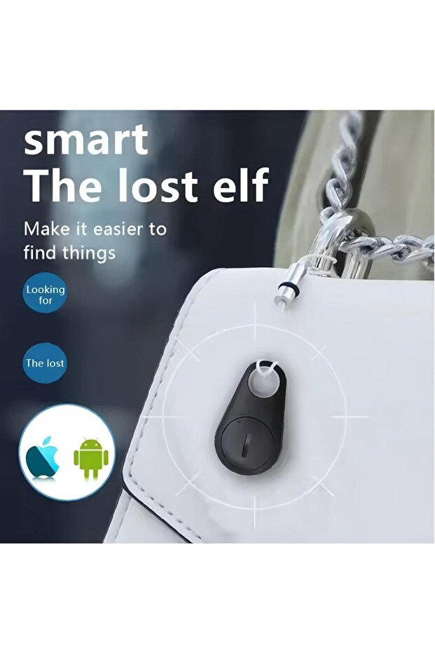 جهاز تعقب ذكي مضاد للضياع بتقنية البلوتوث - أبيض - 6
