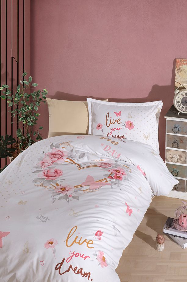 Ranforce %100 Pamuk Tek Kişilik Nevresim Takımı Dream - 1