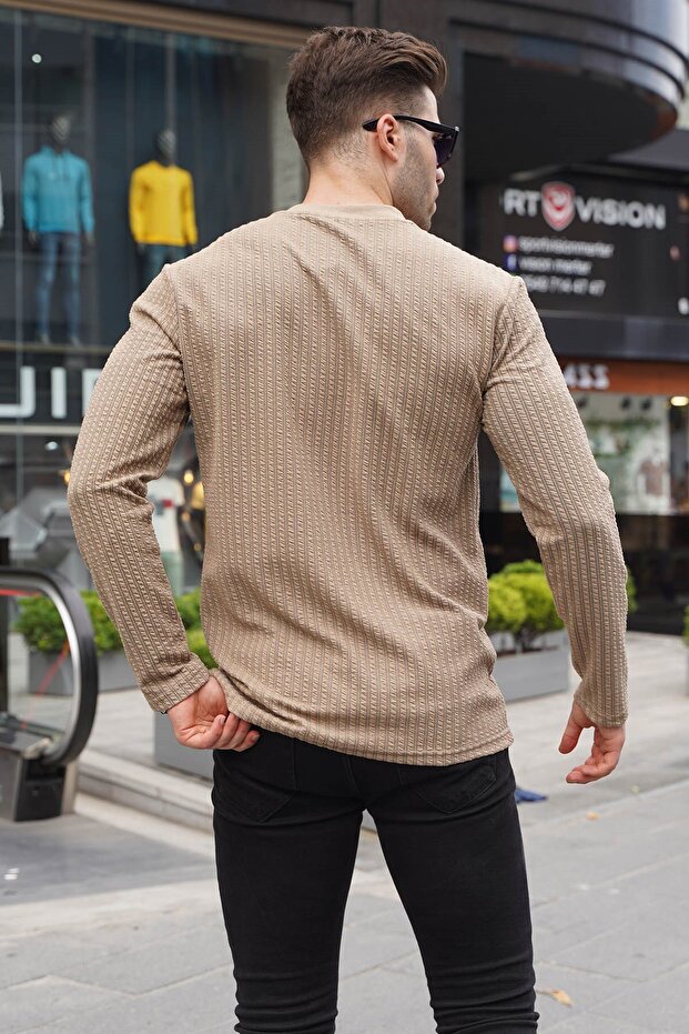 Bej Waffle Kumaş Basic Kazak 6007 - 2