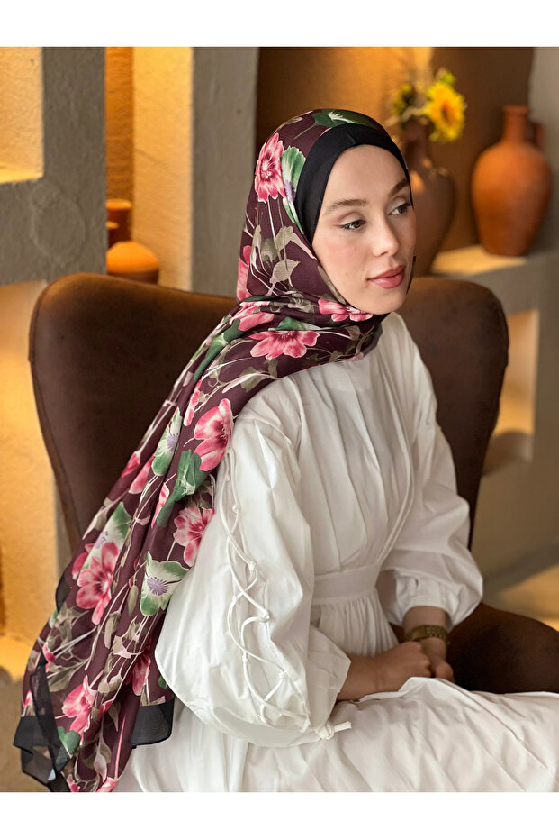 شال لينا بنمط الزهور - 2