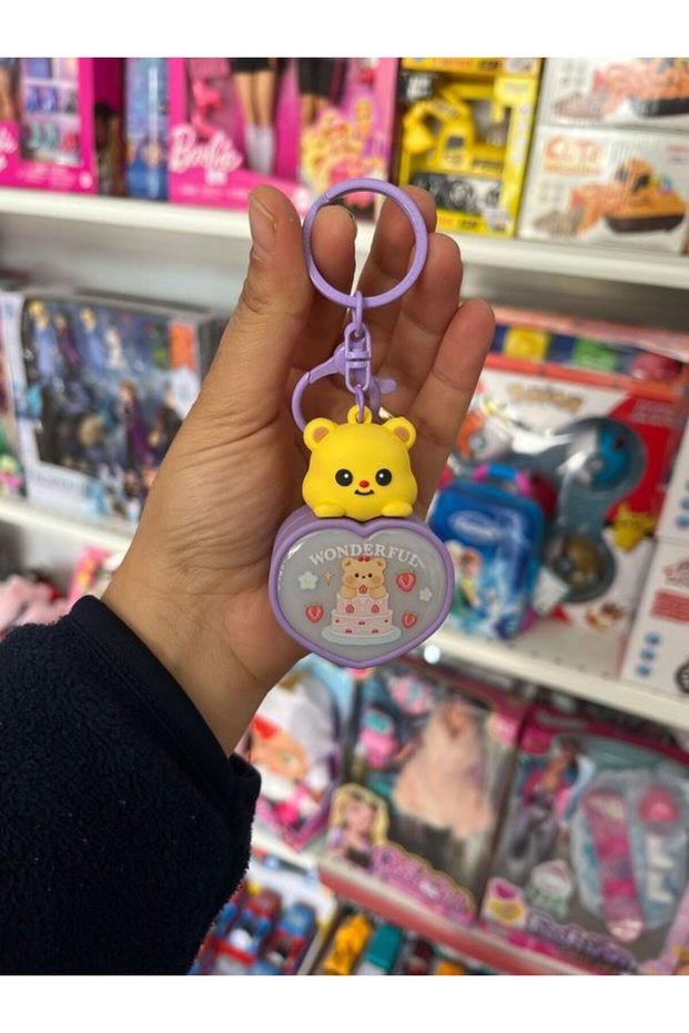 Teddy Bear Lighted Vip Keychain Purple