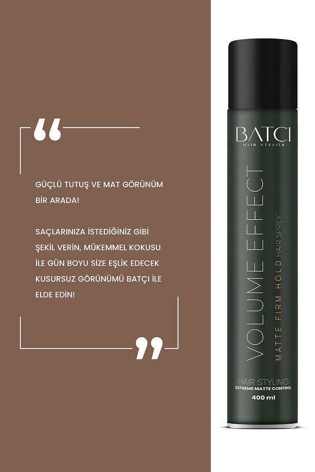 Volume Effect Matte Firm Hold Saç Spreyi 400 ml Mat Güçlü Tutuş Etkili - 5