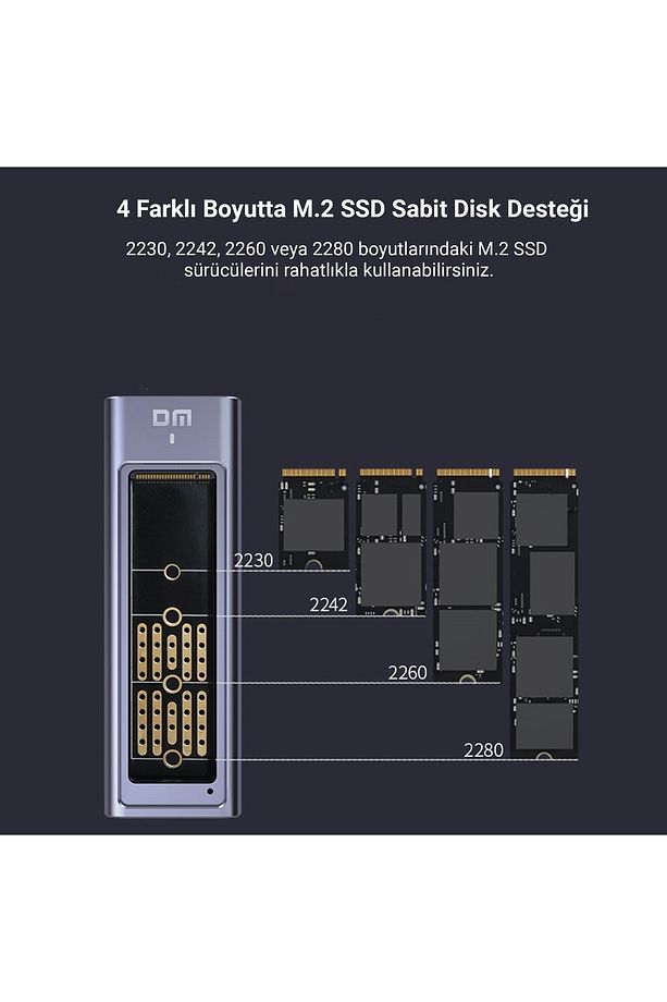 Hd2000 Usb 3.2 Gen 2 Type-c 20gbps Pcıe Sata M.2 Nvme Ngff Ssd Disk Kutusu - 4