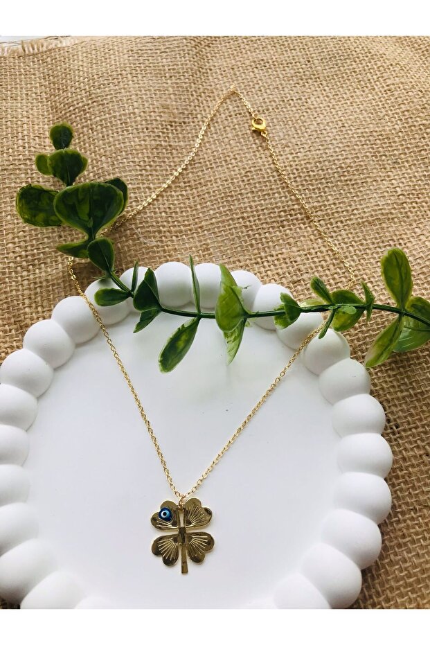 Evil Eye Clover Necklace