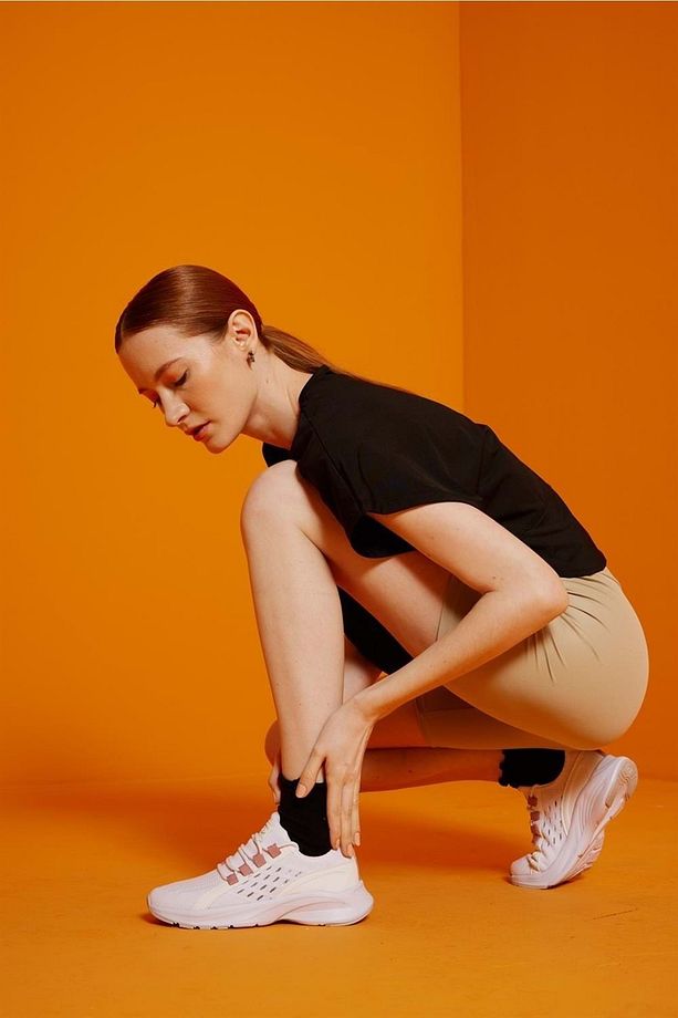M.P Yazlık Ortopedik Taban Örgü Model Bağcıklı Günlük Sneaker - 3