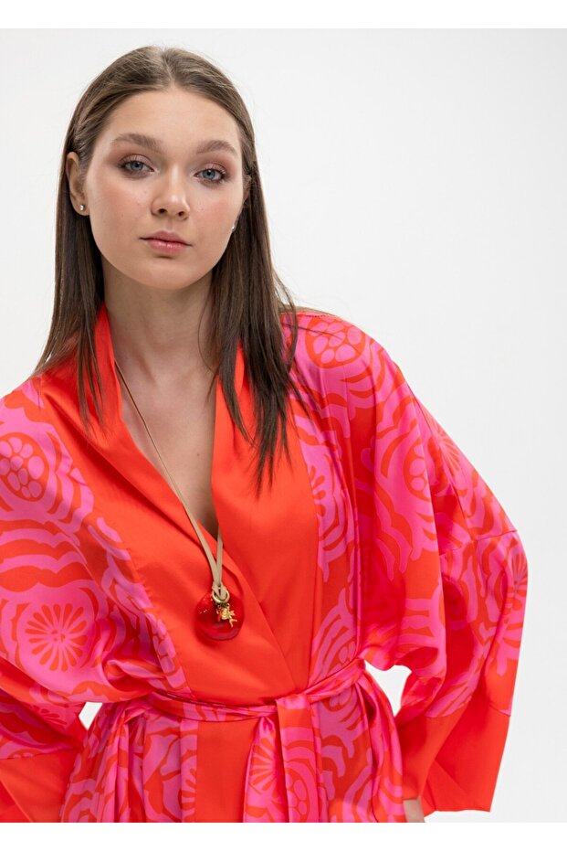 Plaj Elbisesi- Dinamik Pembe - 1