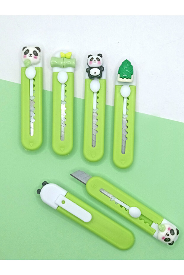Mini Şekilli Falçata Maket Bıçağı - Tatlı Panda - 5