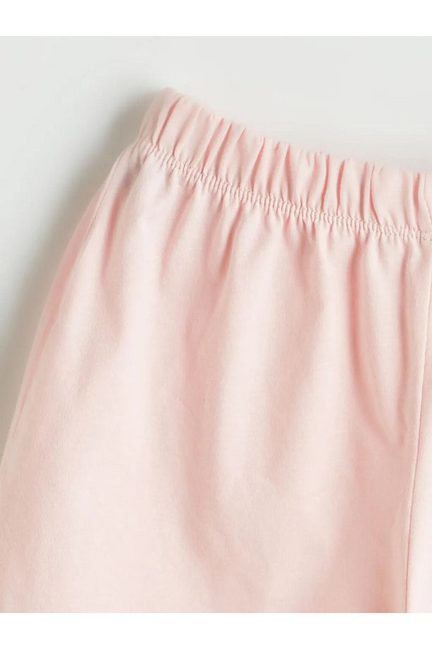 Pembe Bisiklet Yaka Kız Çocuk Şortlu Pijama Takımı - 5