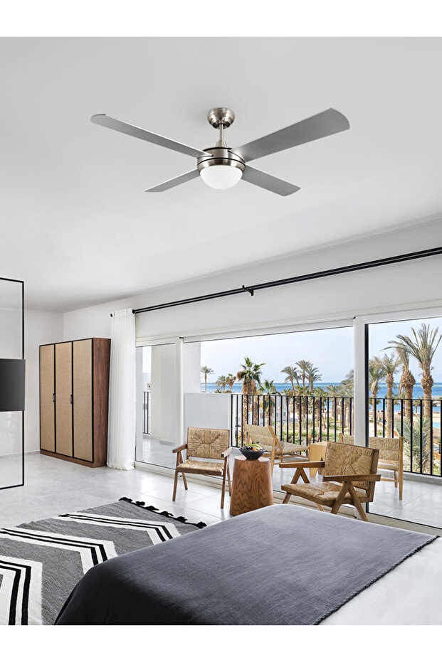 Dlc Alızee Mat Krom Tavan Vantilatörü 132 Cm - 3