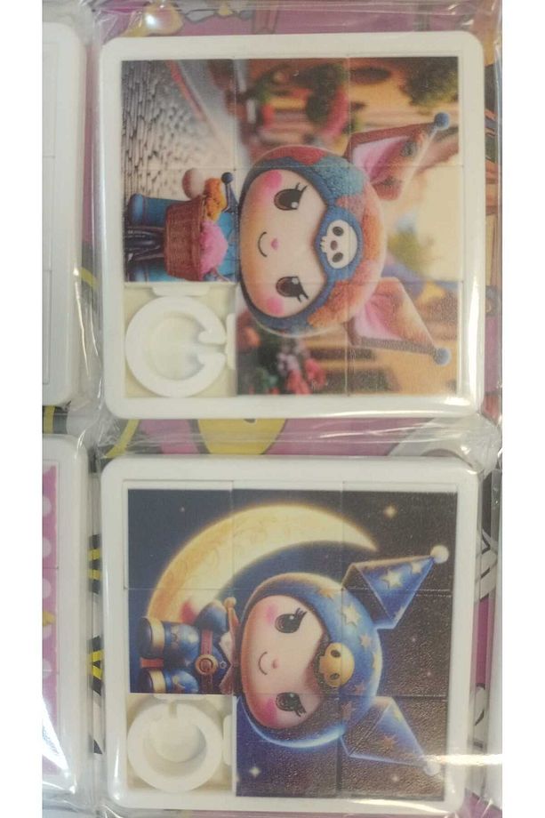 Kaydırmalı Puzzle Yeni Model İthal Plastik Ürün Eğitici Yapboz Bulmaca(8,5 cmX10,5 CM) 2 ADET - 2