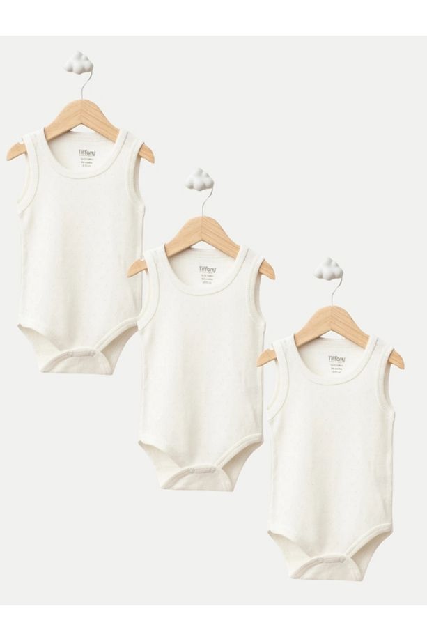 Atlet Body %100 Pamuklu Çıtçıtlı Basic 3'lü Set Body Zıbın Sarı Unisex Bebek - 1
