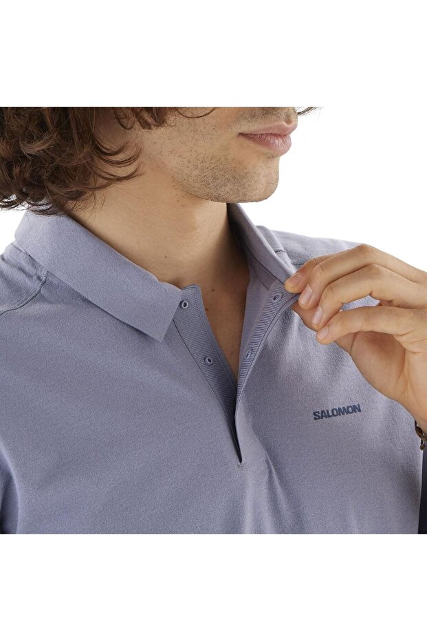 TRACKLINE POLO Ανδρικό T-Shirt ΜΠΛΕ ΓΡΑΝΙΤΗΣ LC2439500 - 2