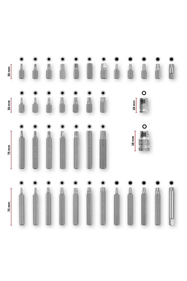 Bits Uç Seti 40 Parça, M-case Kutu - 49109032 - 3