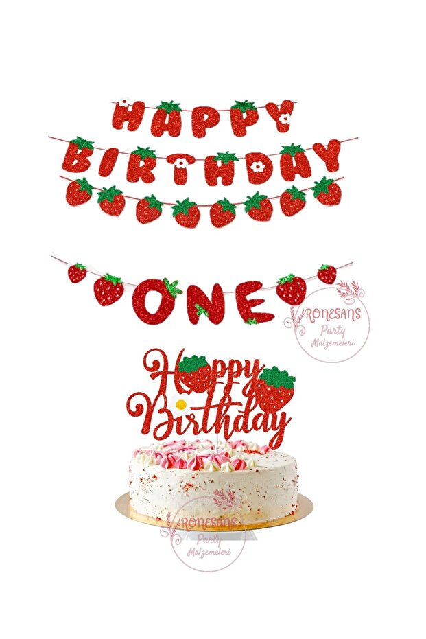 Renaissance Strawberry Themed Eva Birthday Party Set