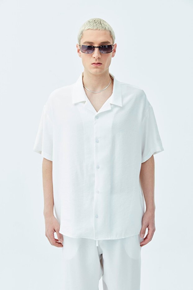 Basıc Oversize Keten Takım Ekru - 2