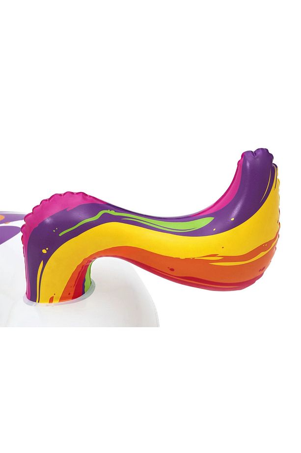 Yetişkinler İçin Dev Boy Tek Boynuzlu At Unicorn Simit Şişme Deniz Havuz Simidi 119 cm - 6