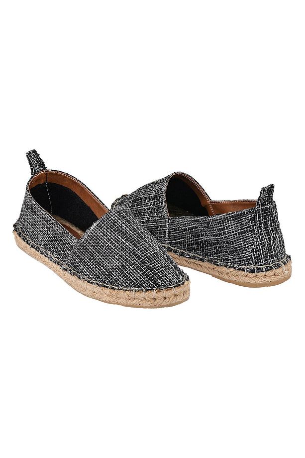 Erkek Kırçıllı Gri El Yapımı Hasır Taban Espadril - 4