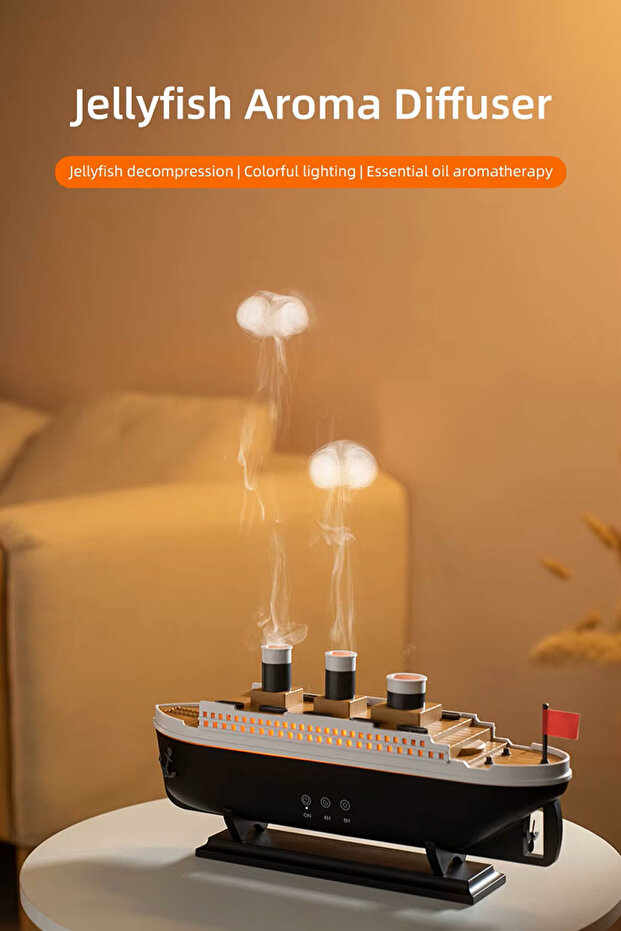 Titanic Aromatherapy Air Humidifier Efficient Ship Designed Diffuser for Preventing Dryness - 6
