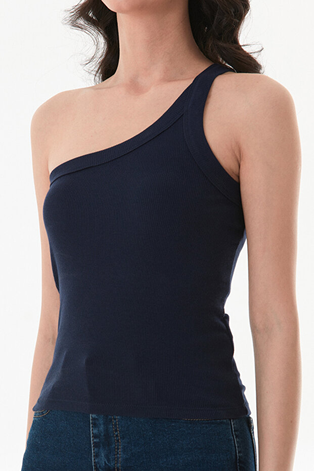 Basic Fitilli Tek Kol Modal Body - 5