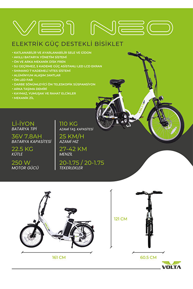 VB1 NEO ELEKTRİKLİ BİSİKLET - 6