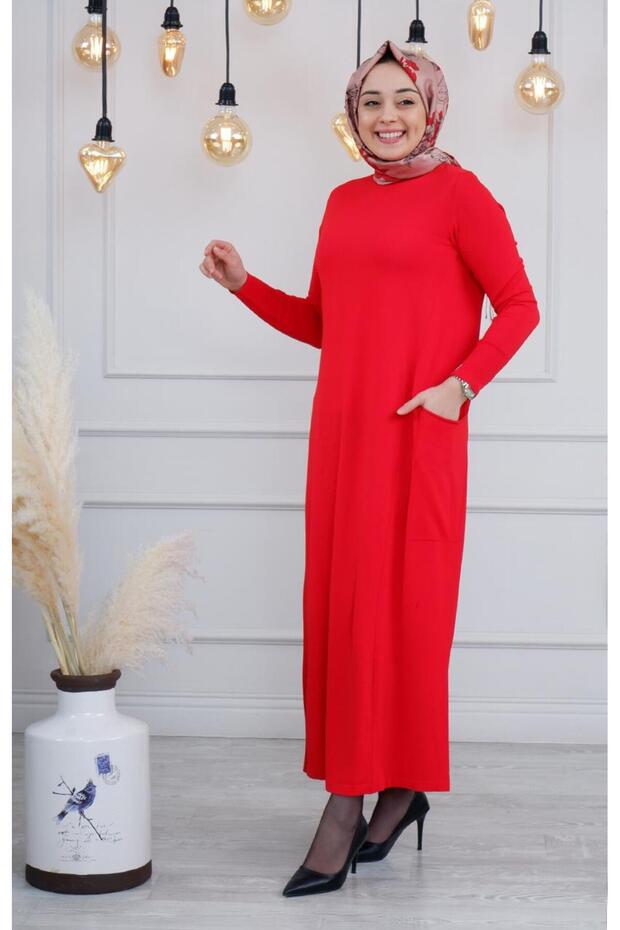 Elbise 5689 Kırmızı - 1