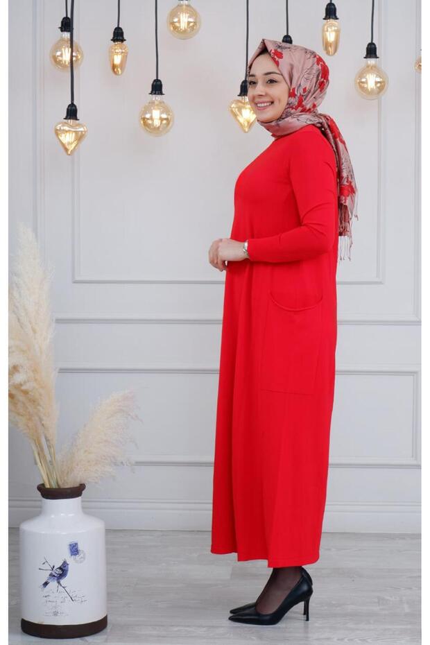 Elbise 5689 Kırmızı - 2